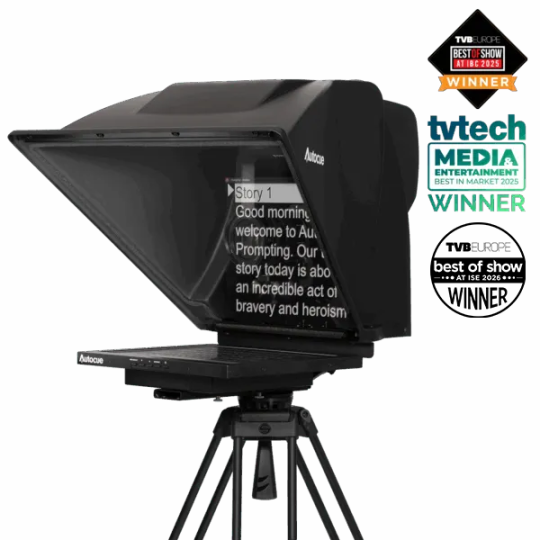 Autocue 19 inch Pioneer PTZ Teleprompter for robotic pan-tilt-zoom cameras
