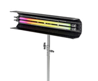 Quasar Science 4' 2-Bank Shell c/w Ossium Plate & 2x 4' Rainbow 2 (UK Power Cable)