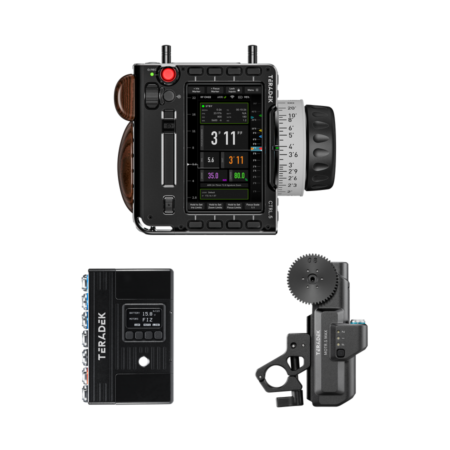 Teradek RT FIZ Wireless Lens Control Kit (CTRL.5, MDR.X, MOTR.S MAX)