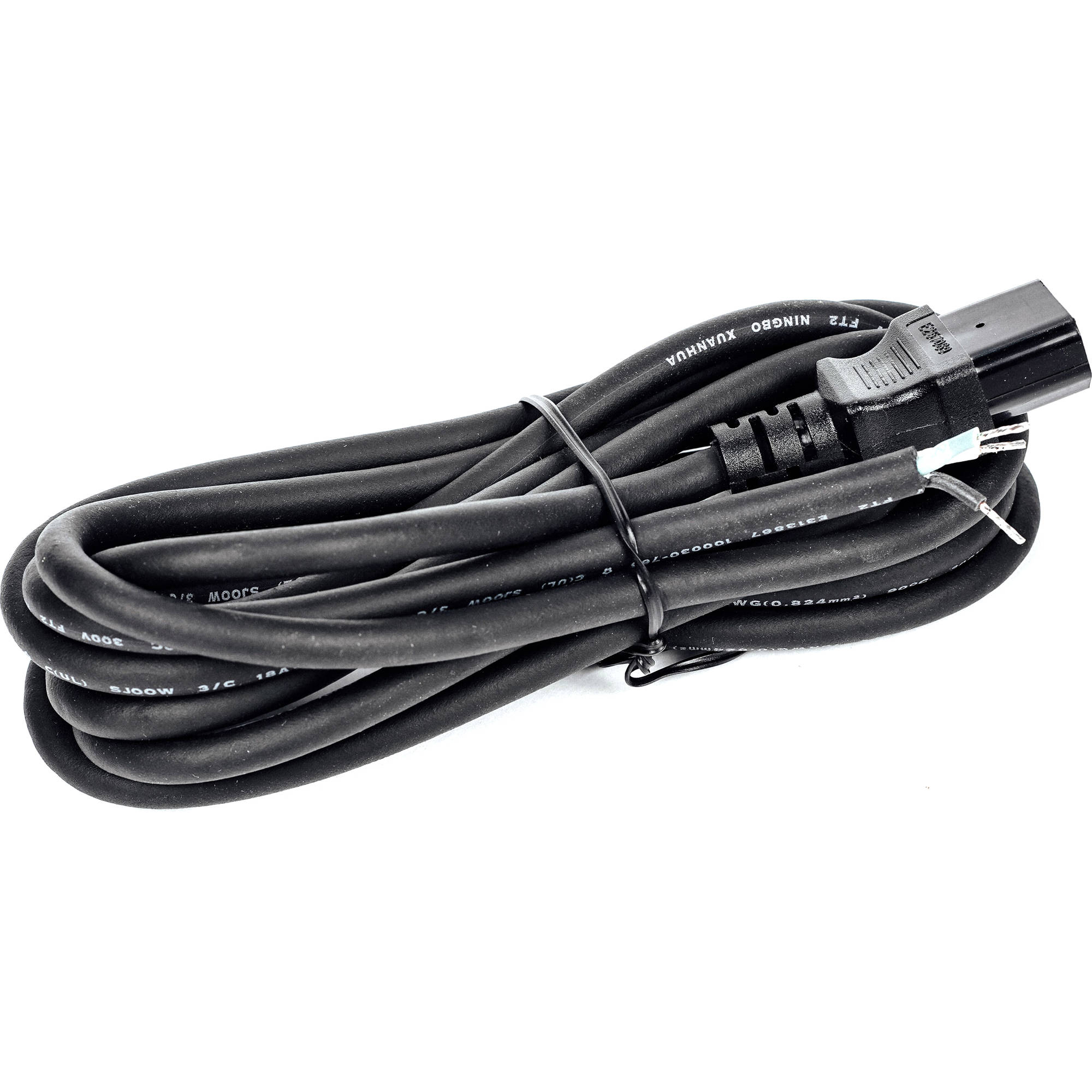 Litepanels Cable Assembly, IEC AC Bare Ends 3m