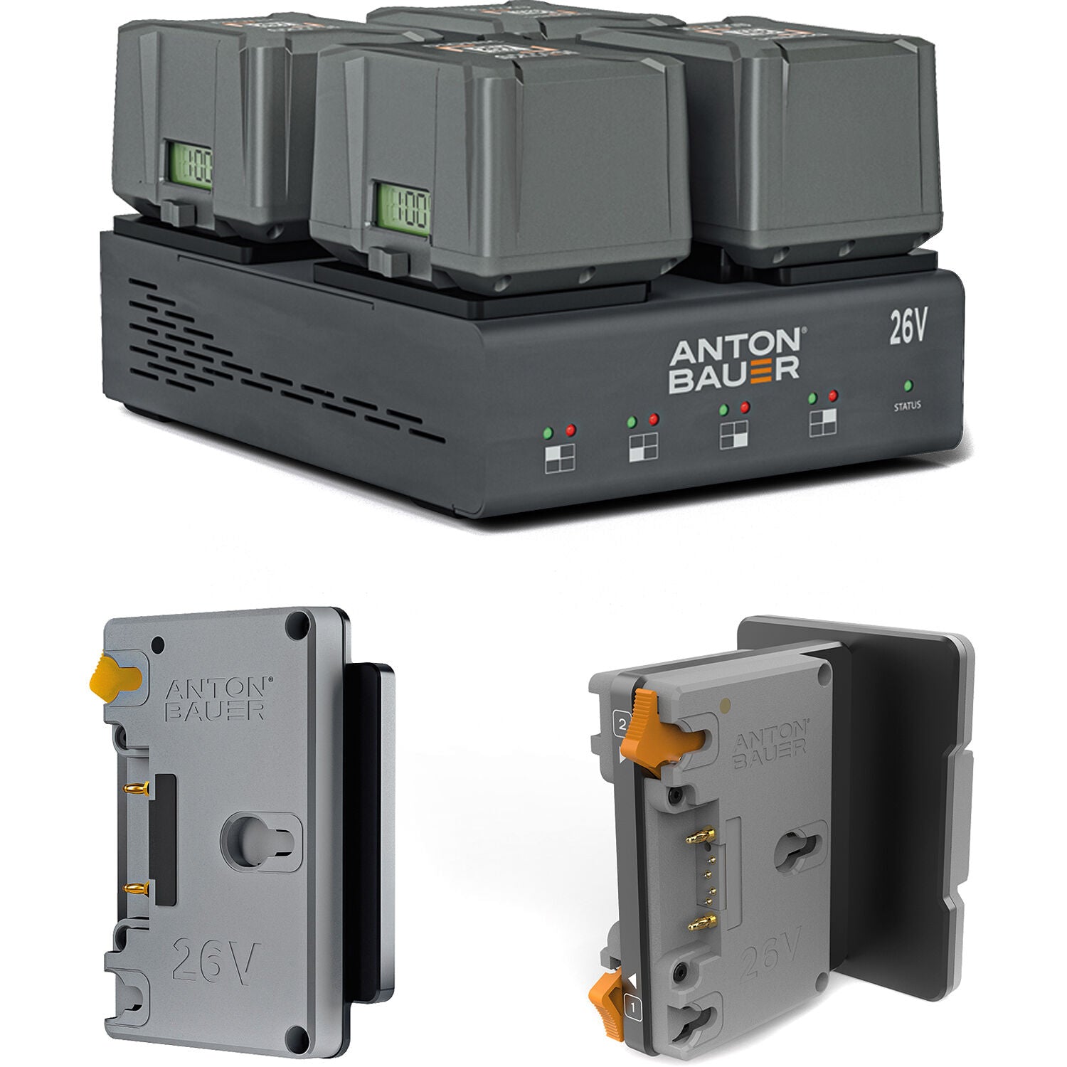 Anton Bauer ARRI ALEXA35 98Wh starter kit 4 X 26V, 98Wh GM+, 1 X 26VLP4, 1 X ALEXA35 plate, 1 X GM+ sharkfin