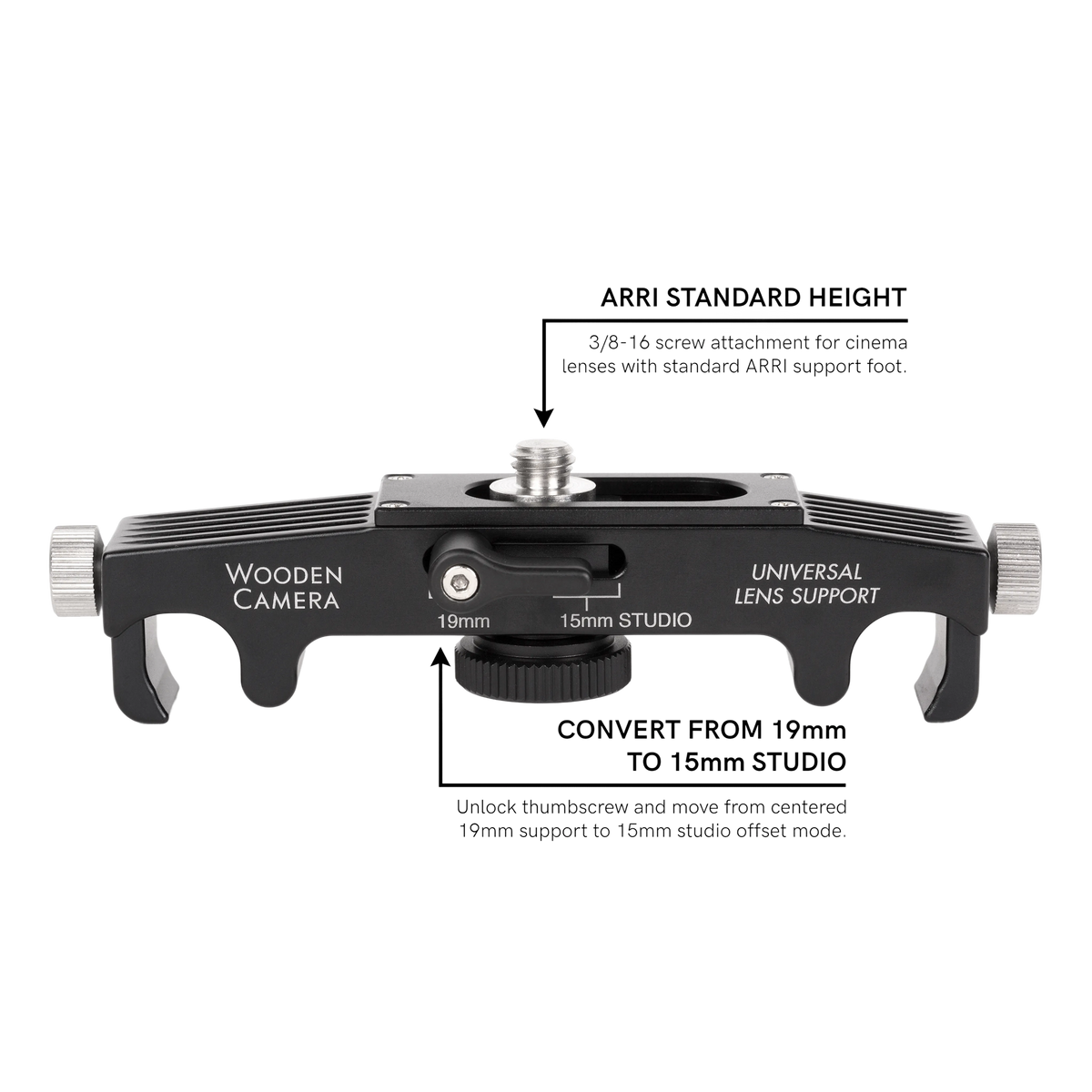 Wooden Camera Universal Lens Support (19mm/15mm Studio)