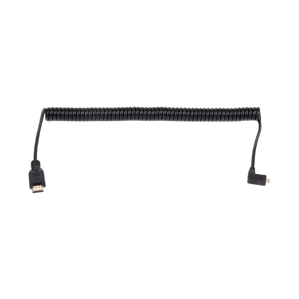 Wooden Camera WC Coiled Right Angle Micro HDMI to Full HDMI (20")
