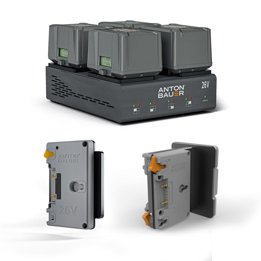 Anton Bauer ARRI ALEXA35 240Wh starter kit 4 X 26V, 240Wh GM+, 1 X 26VLP4, 1 X ALEXA35 plate, 1 X GM+ sharkfin