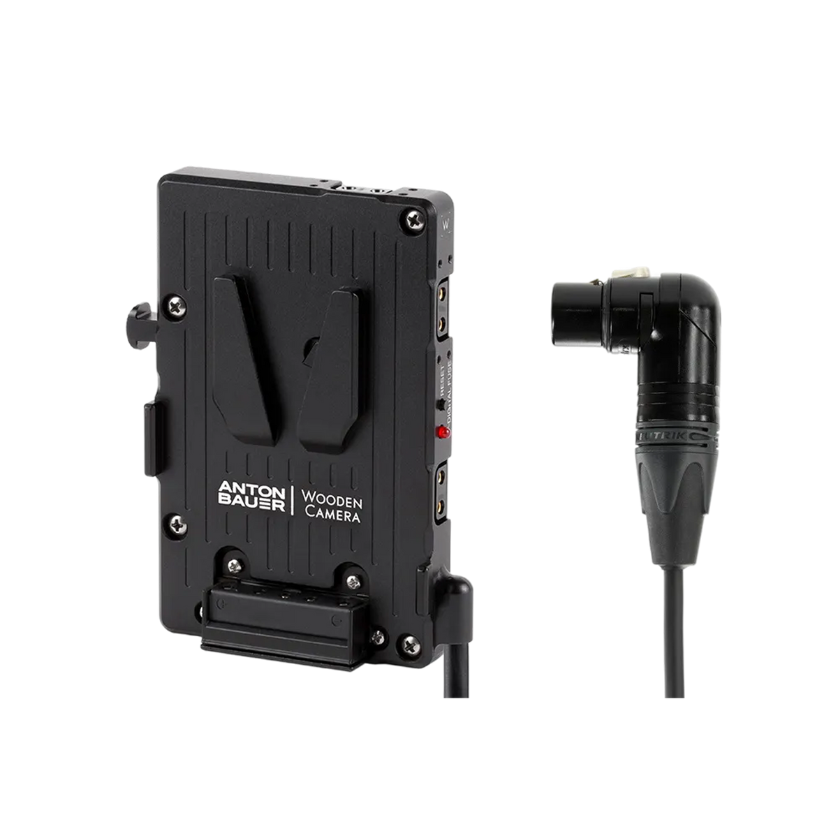 Wooden Camera WC Pro V-Mount (4pin XLR Right Angle)