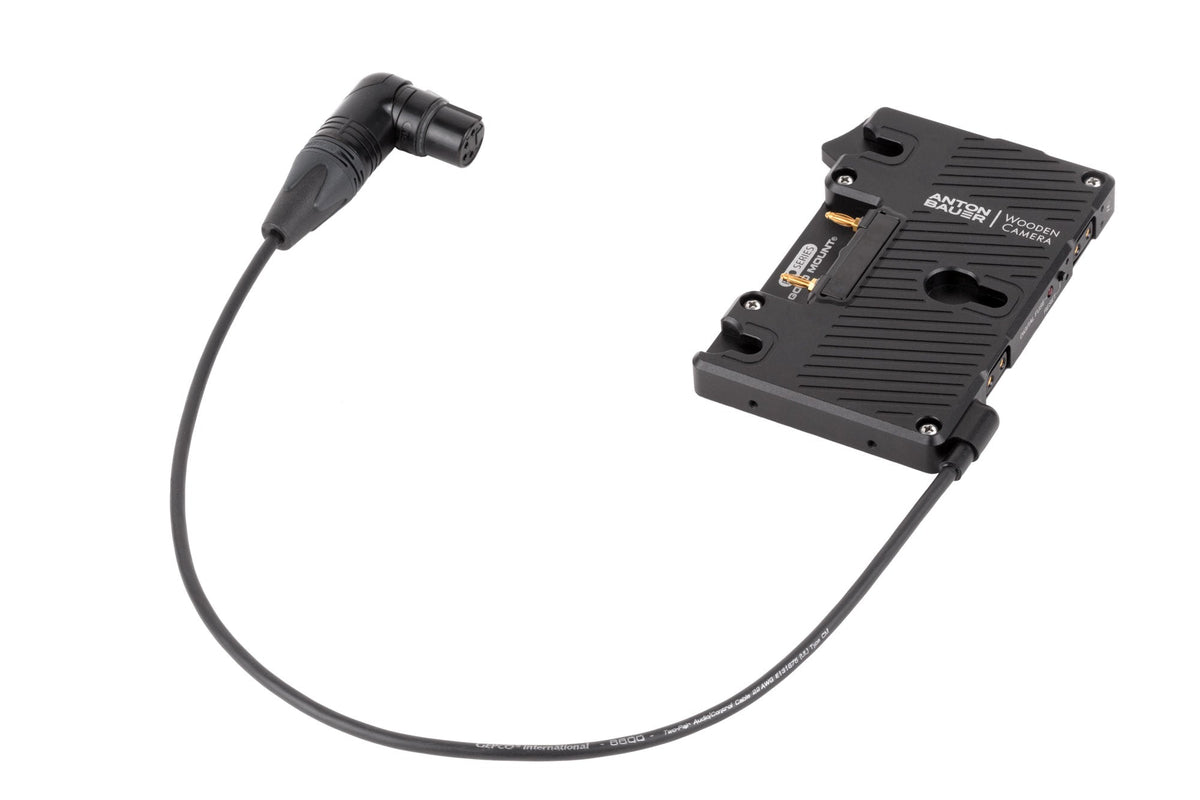 Wooden Camera WC Pro Gold Mount (4pin XLR Right Angle)