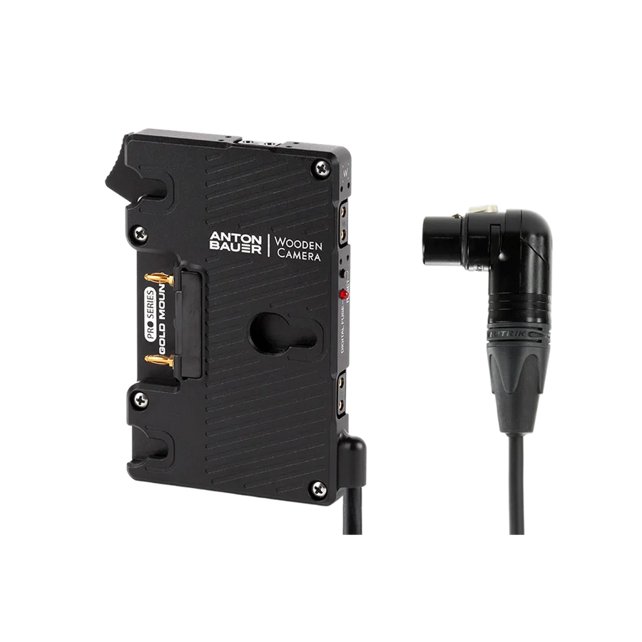 Wooden Camera WC Pro Gold Mount (4pin XLR Right Angle)