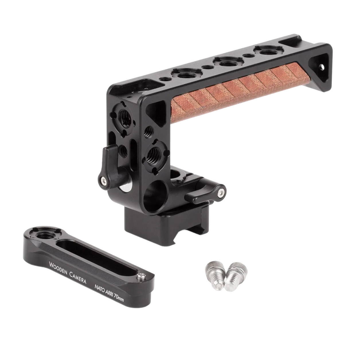 Wooden Camera NATO Handle Plus V2 Kit (NATO ARRI 70mm Rail 1.67" Screw Channel)