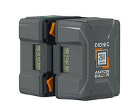 Anton Bauer 26V Gold Mount Plus Bracket, Sharkfin, with Dionic battery attached