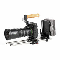 Gold Mount Battery Bracket Sony (A9, A7rIII) Faux Battery - on camera