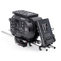 Anton Bauer V-Mount Battery Bracket Sony (FS7, FS5) & Panasonic (EVA1) on camera