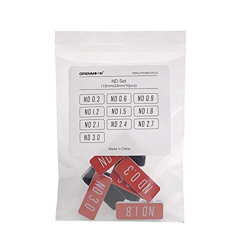 OpenMoon ND filter tag set from ND0.3 to ND3.0