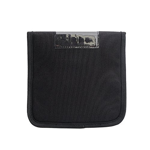OpenMoon 6.6x6.6 in filter pouch open, showing the nylon lining