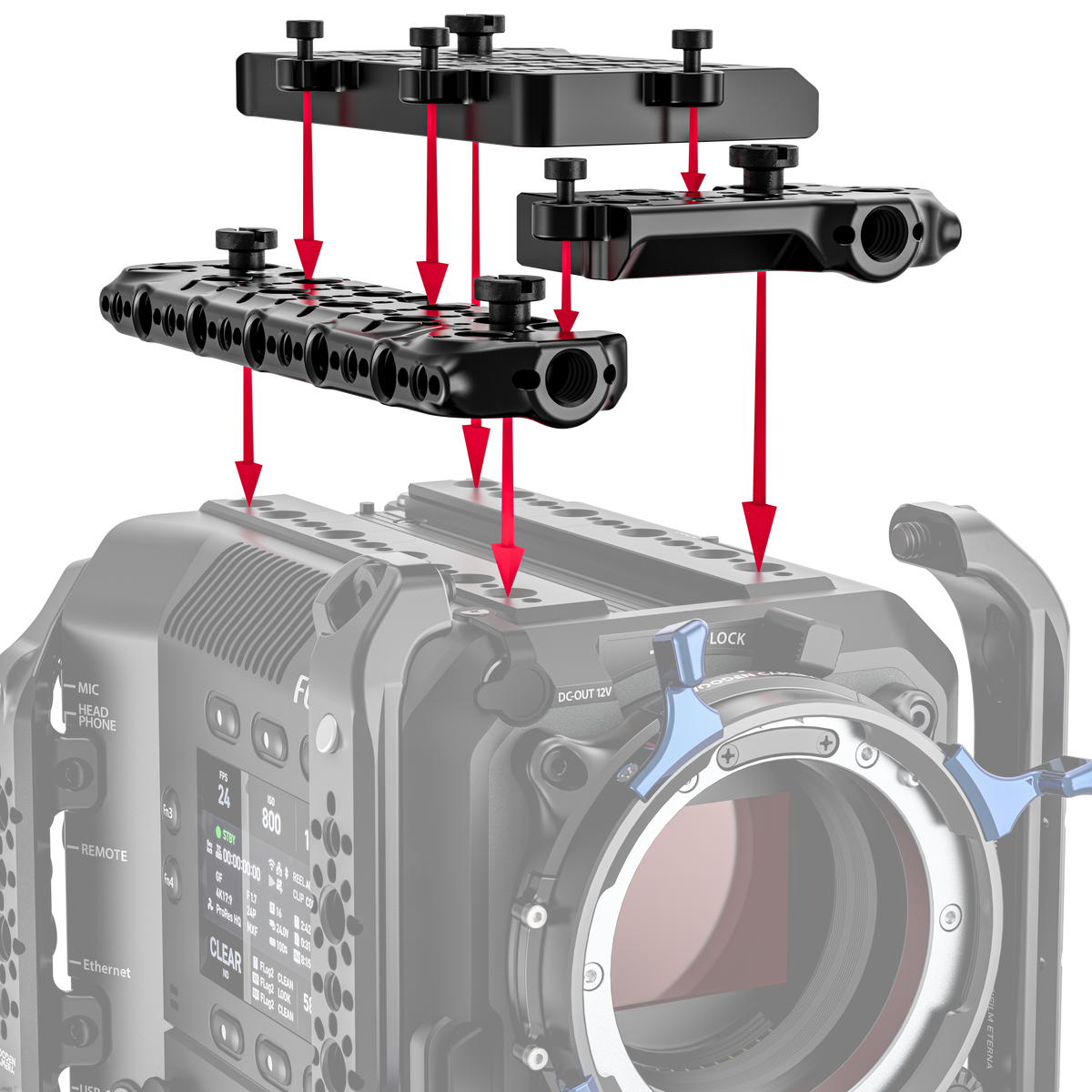 Wooden Camera Blackmagic Pocket Cinema Camera 6K G2 / 6K Pro Unified Accessory Kit (Pro, V-Mount)
