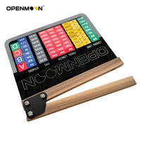 Close view of the OpenMoon slate face and tags