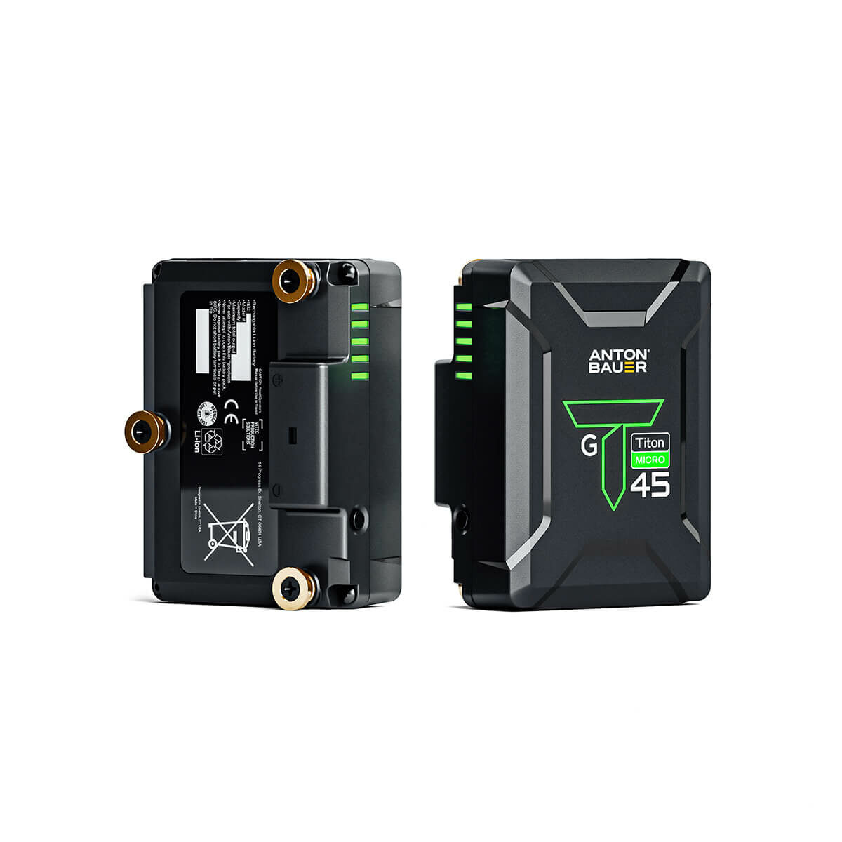 Anton Bauer Titon Micro 45 Gold Mount Battery - side by side