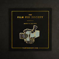 70MM Camera Enamel Pin on backing card