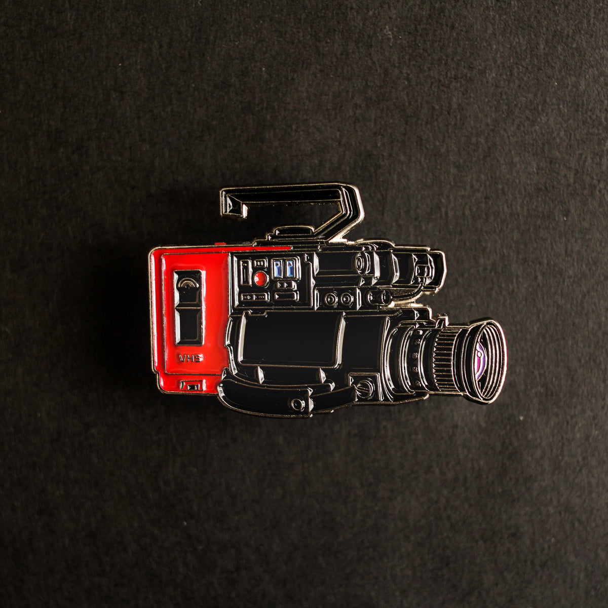 80s VHS Camera Enamel Pin front