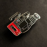 80s VHS Camera Enamel Pin side