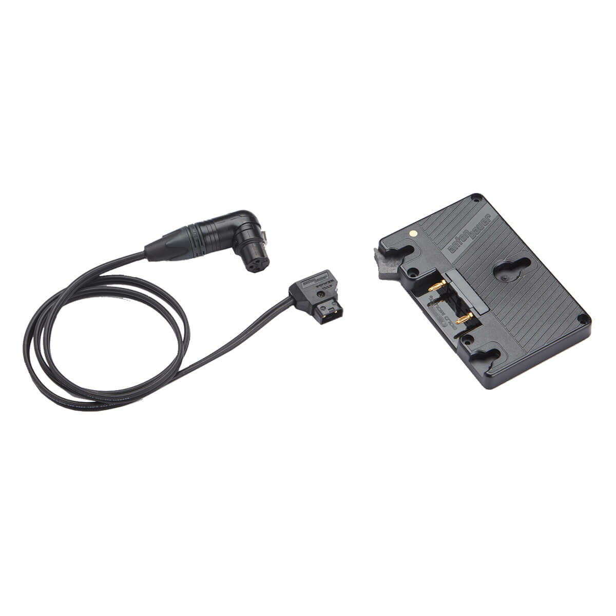 Litepanels A/B Gold Mount Battery Bracket with P-Tap to 3-pin XLR cable