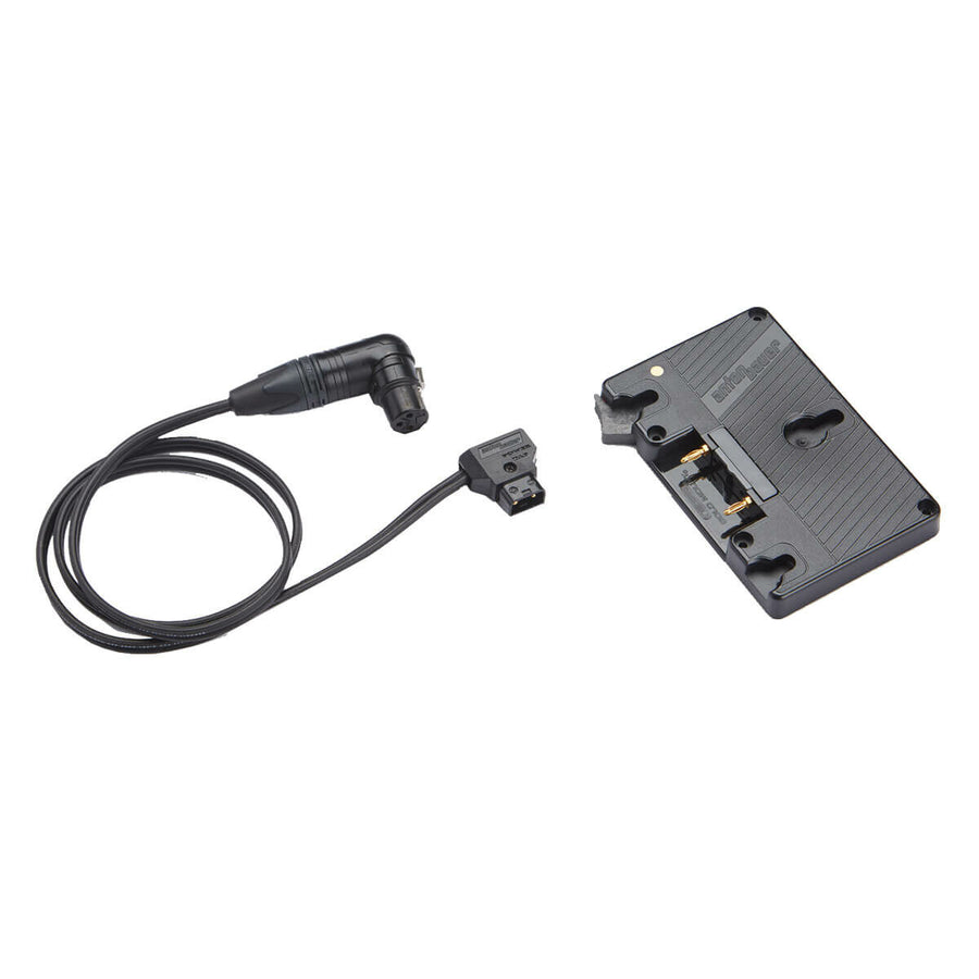 Litepanels A/B Gold Mount Battery Bracket with P-Tap to 3-pin XLR cable