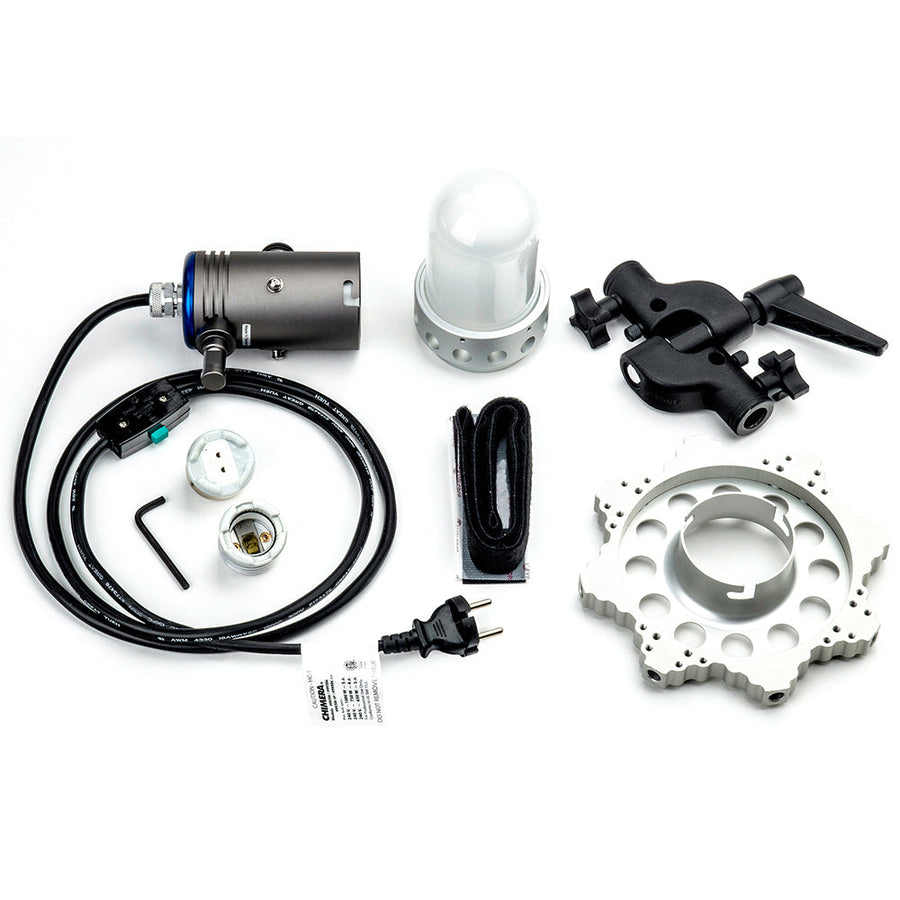 Chimera TRIOLET 2-PIN EURO      (INCLUDES MOGUL SOCKET, MEDIUM BASE REDUCER, 2-PIN ADAPTER, PROTECTIVE GLASS DOME, QUICK RELEASE RING AND EURO CORD)