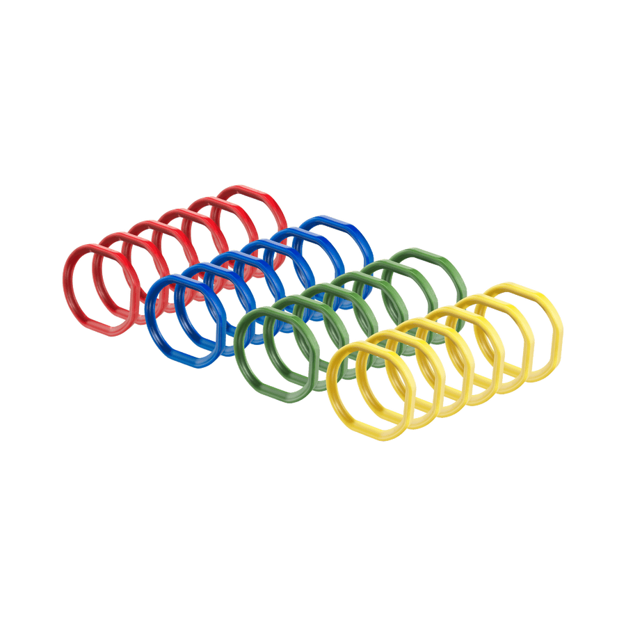 Wooden Camera Ultra Handle Color Rings Pack (6x Red, 6x Blue, 6x Green, 6x Yellow)