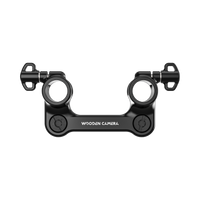Wooden Camera Top Plate Dual Rod Clamp - Front