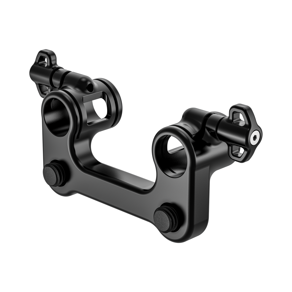 Wooden Camera Top Plate Dual Rod Clamp - Front