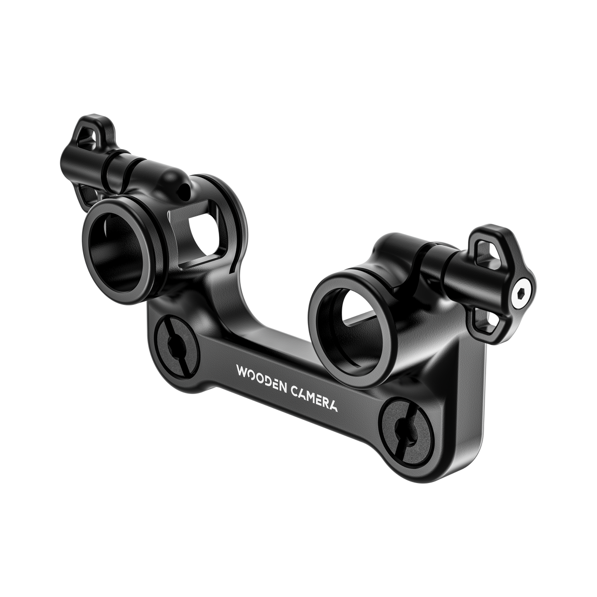 Wooden Camera Top Plate Dual Rod Clamp - Front