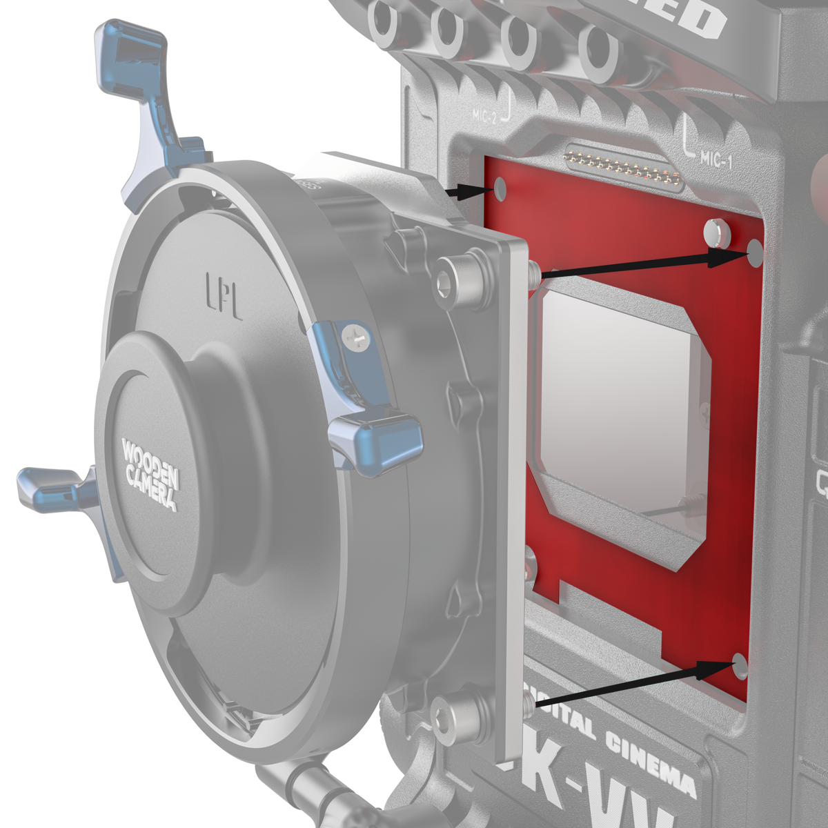 Wooden Camera LPL Shim Set for RED V-RAPTOR XL