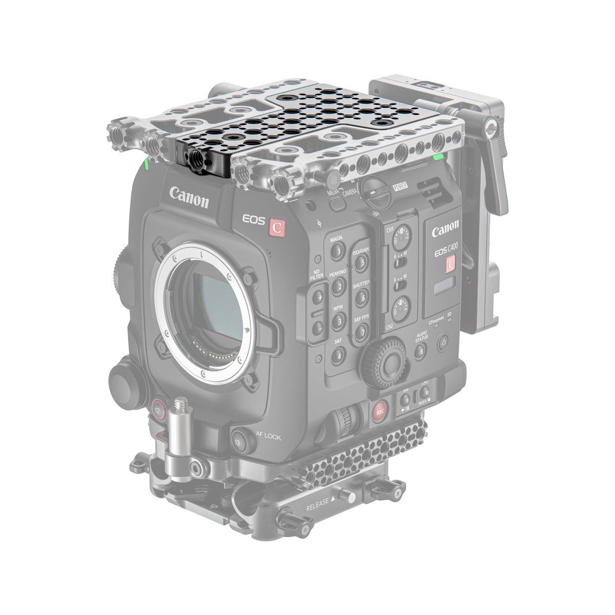 Wooden Camera Top Plate for Canon EOS C400 (Center)