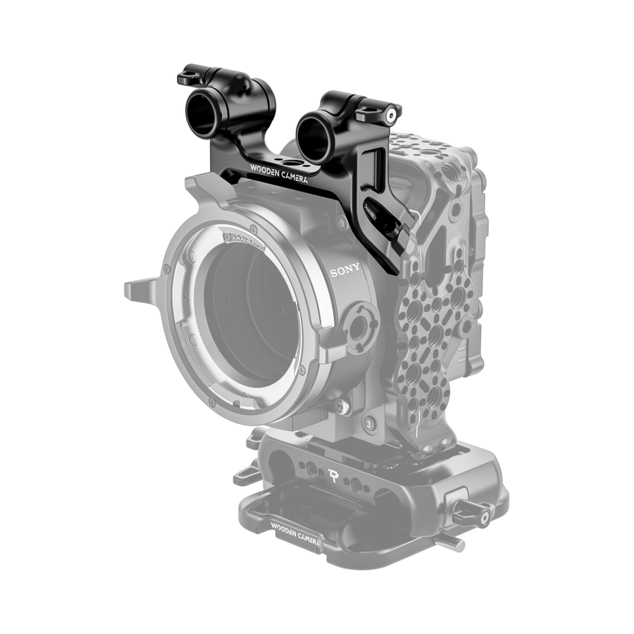 Wooden Camera Cage Mount Top Dual Rod Clamp for Sony Rialto Mini