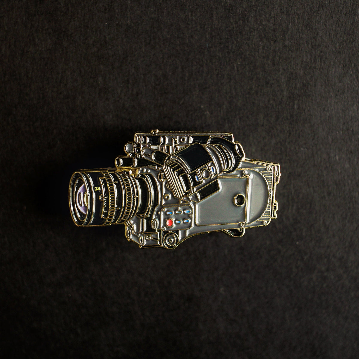 Cine Camera Enamel Pin front