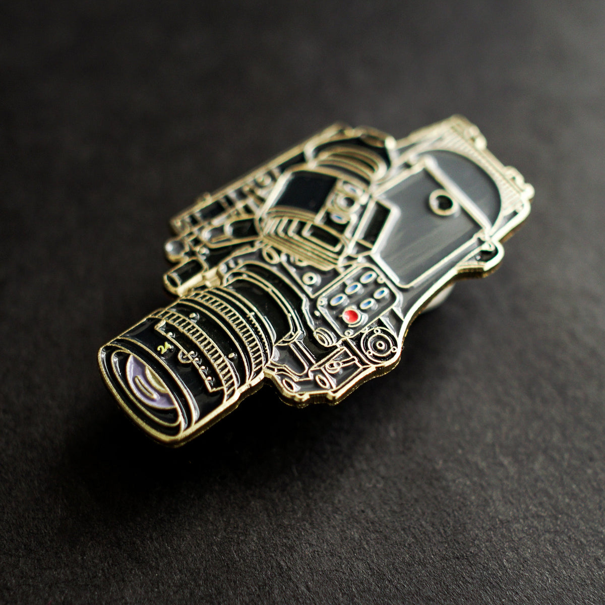 Cine Camera Enamel Pin side
