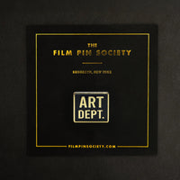 Art Department Enamel Pin on backing card