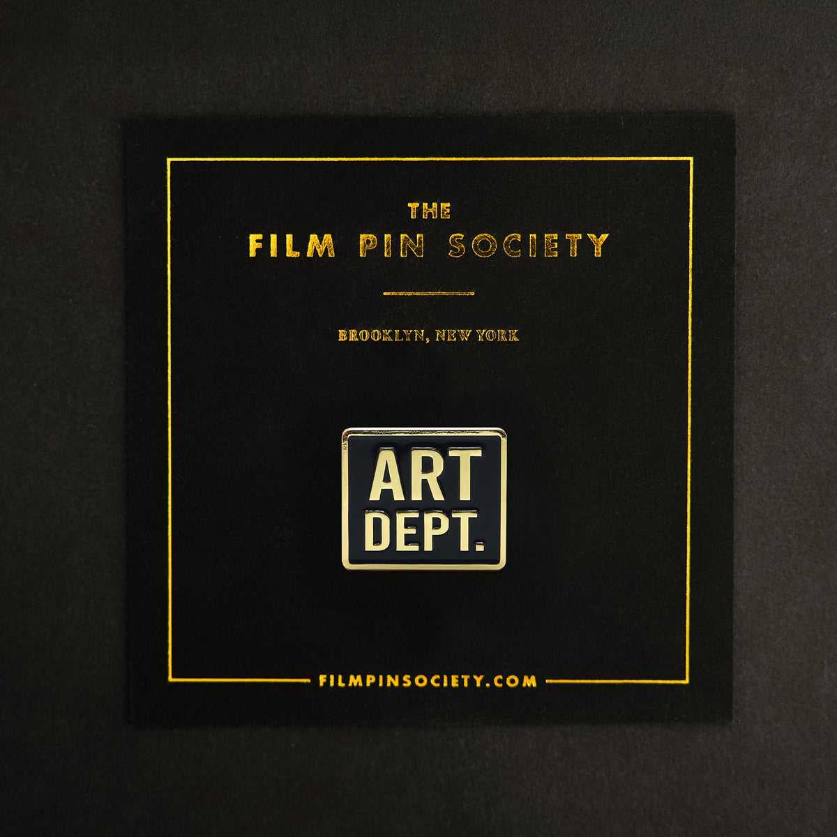 Art Department Enamel Pin on backing card