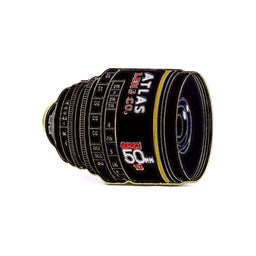 Film Pin Society 50mm Atlas Anamorphic Lens Enamel Pin