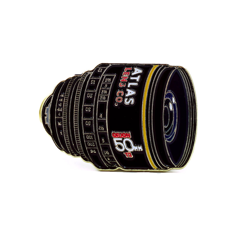 Film Pin Society 50mm Atlas Anamorphic Lens Enamel Pin