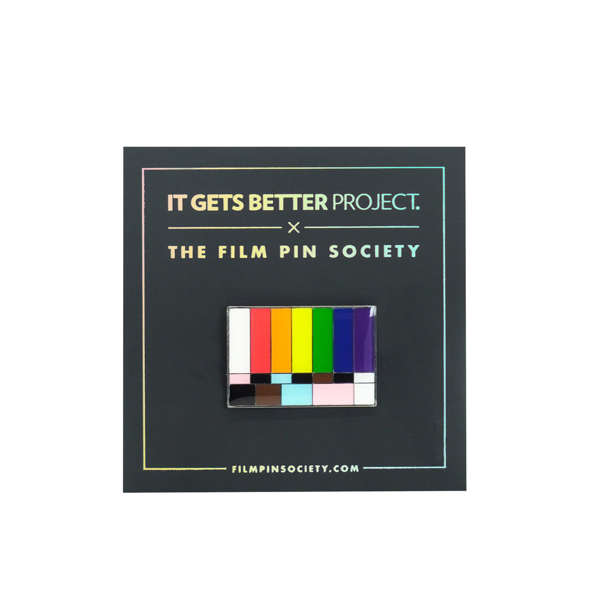 Film Pin Society Bars and Tone Pride Pin