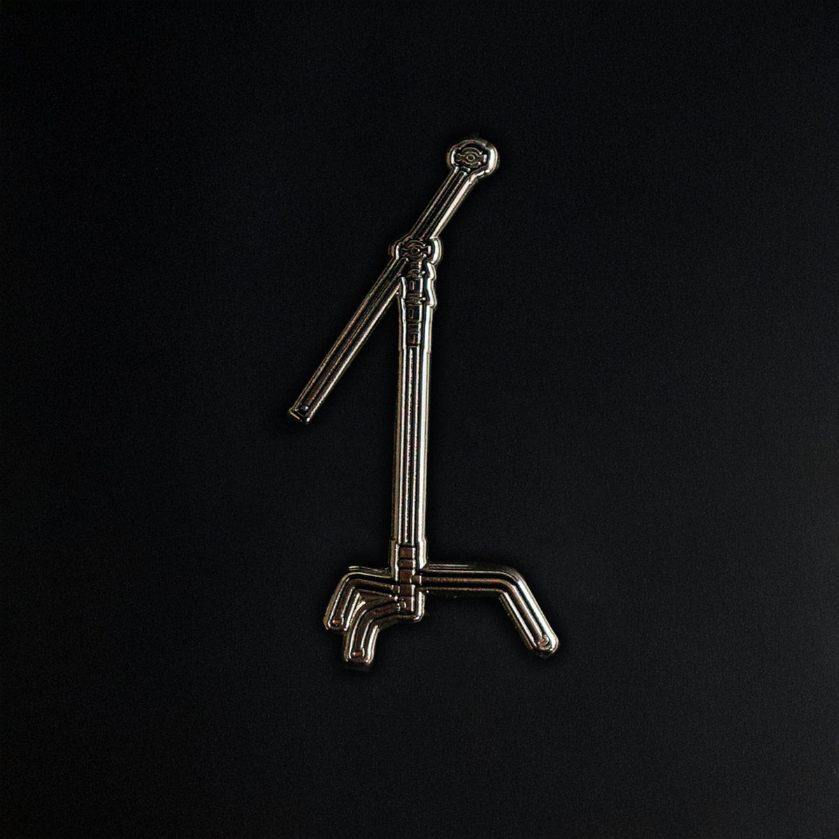 C-Stand Enamel Pin top view