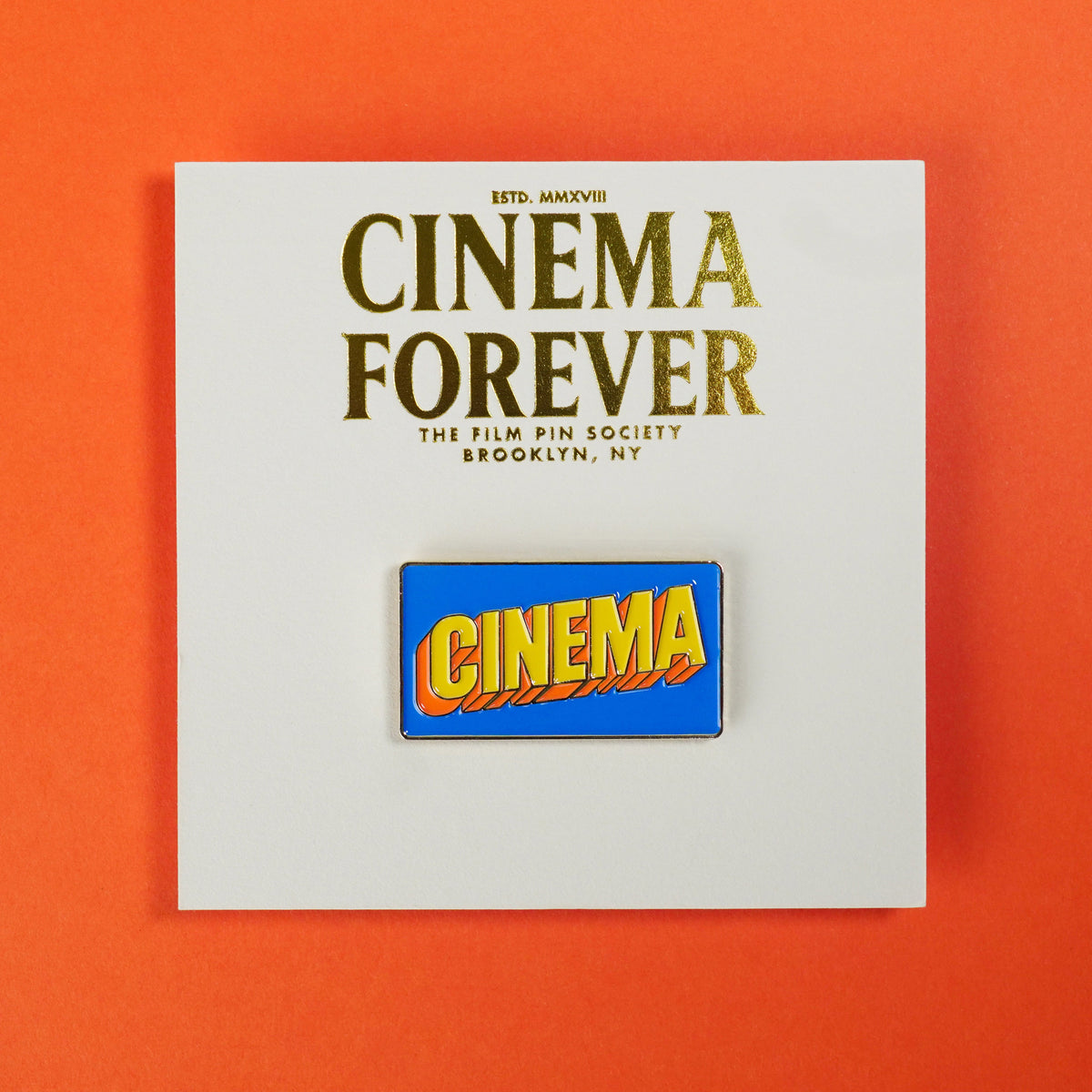 Cinema Enamel Pin front