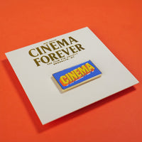 Cinema Enamel Pin on backing card