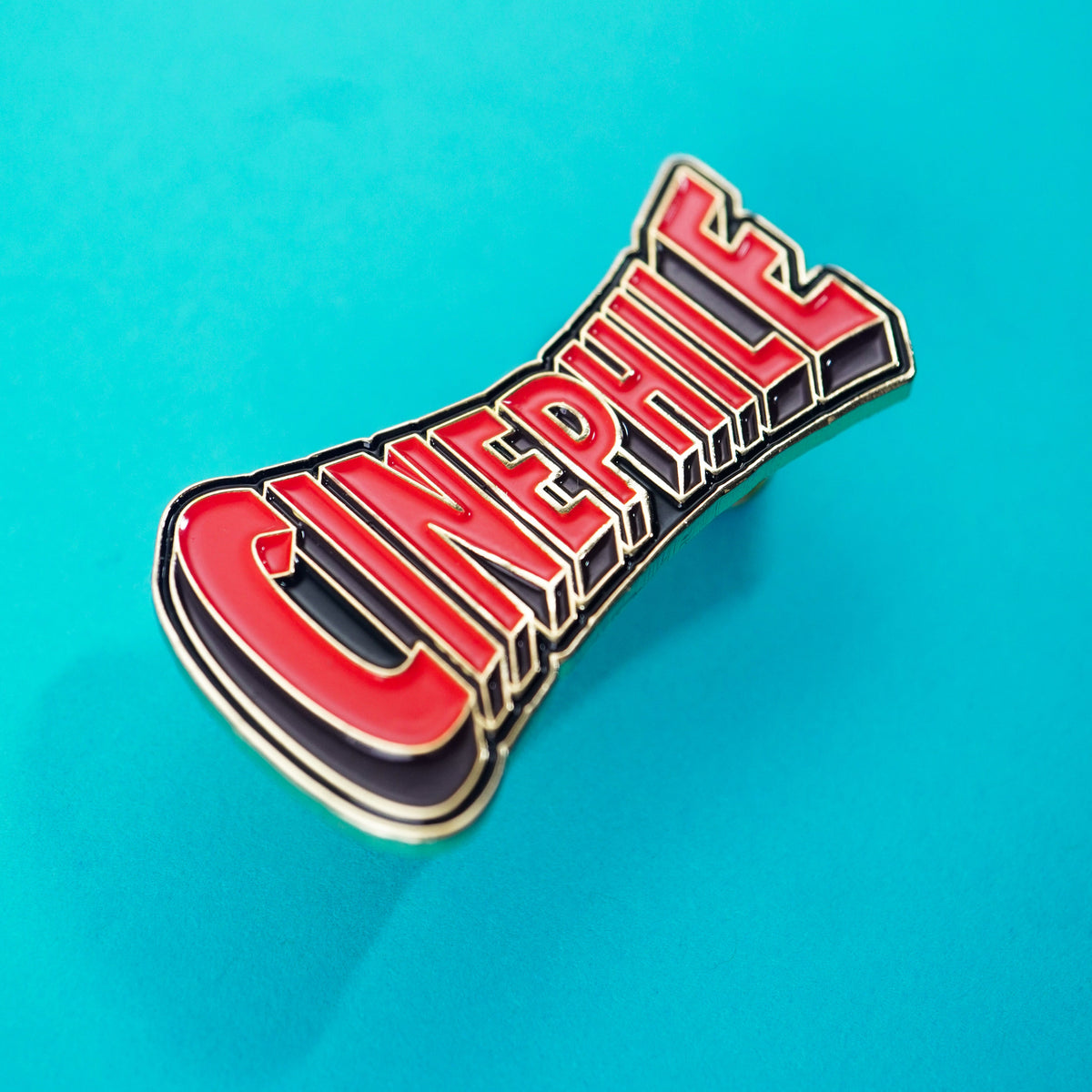 Cinephile Enamel Pin side