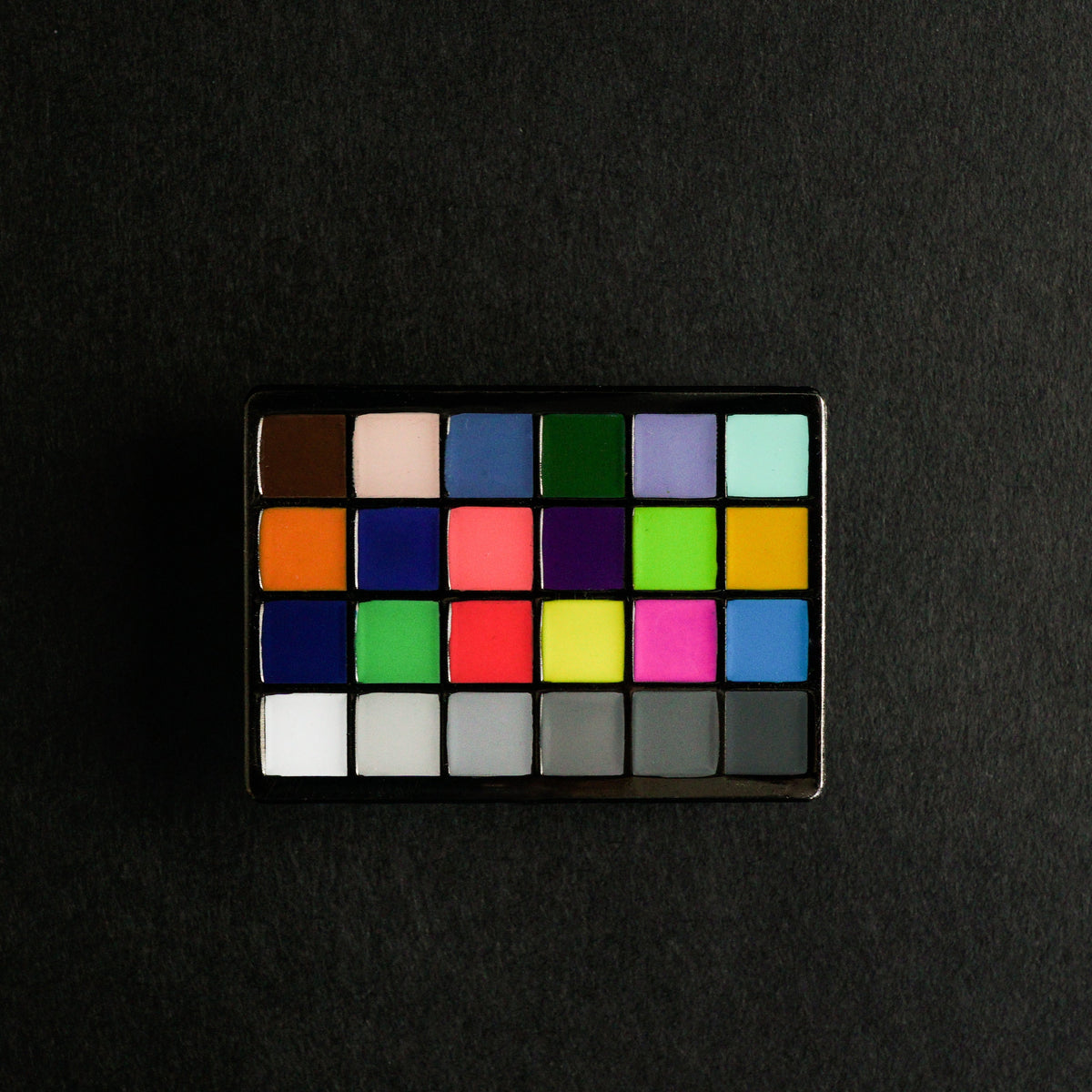 Color Chart Enamel Pin front
