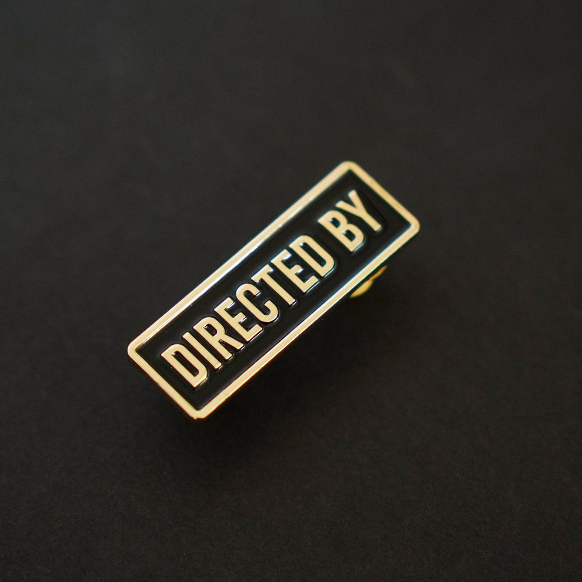 Directed By Credit Enamel Pin side