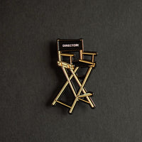 Director's Chair Enamel Pin front