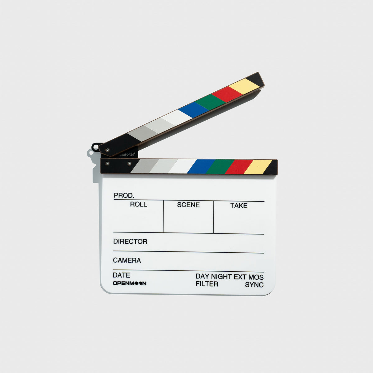 OpenMoon walnut film clapperboard slate, large left-handed (OCJB05)