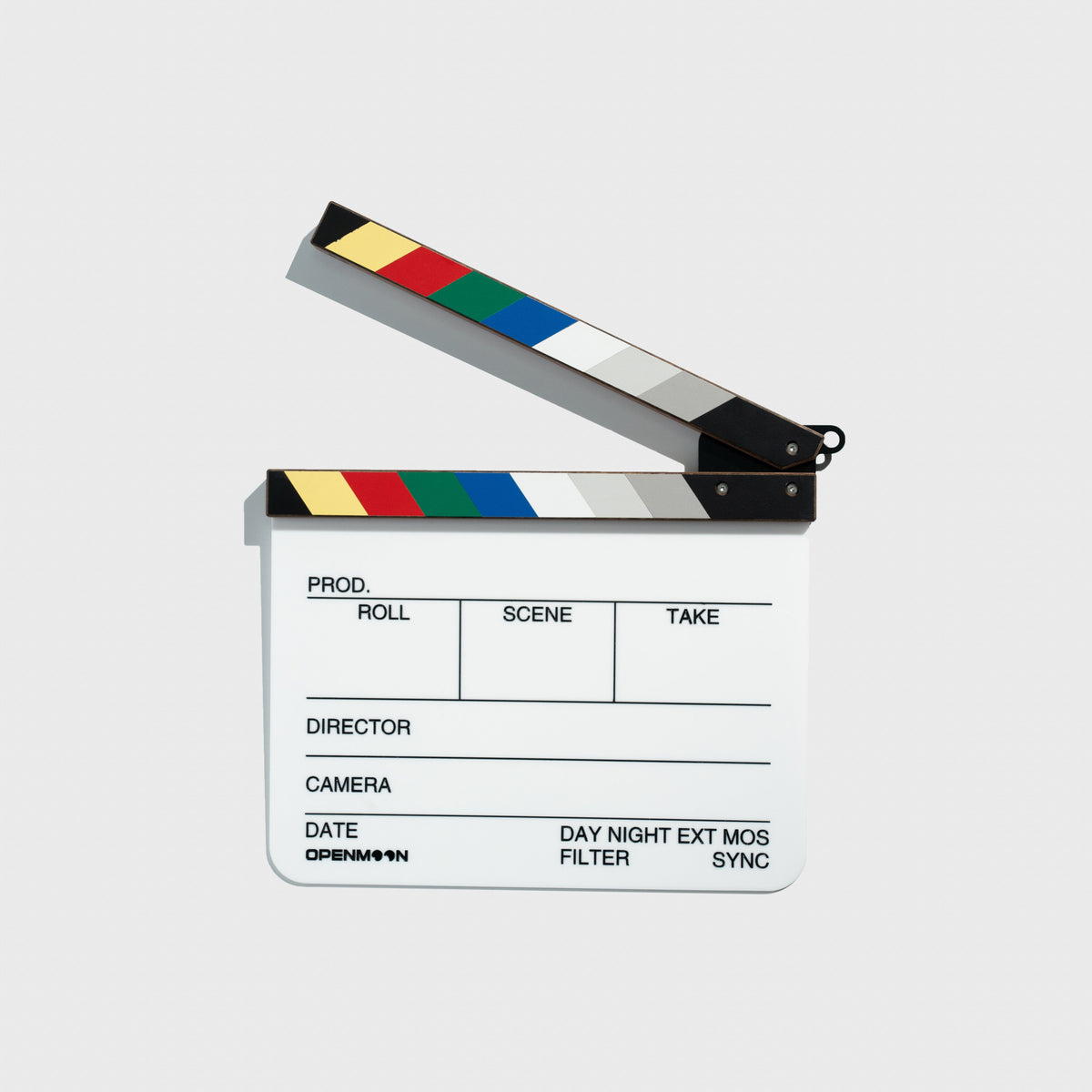 OpenMoon walnut film clapperboard slate, large right-handed (OCJB06)