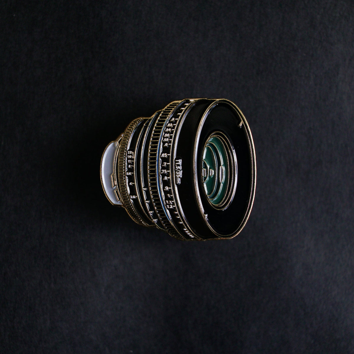 35mm Lens Enamel Pin detail